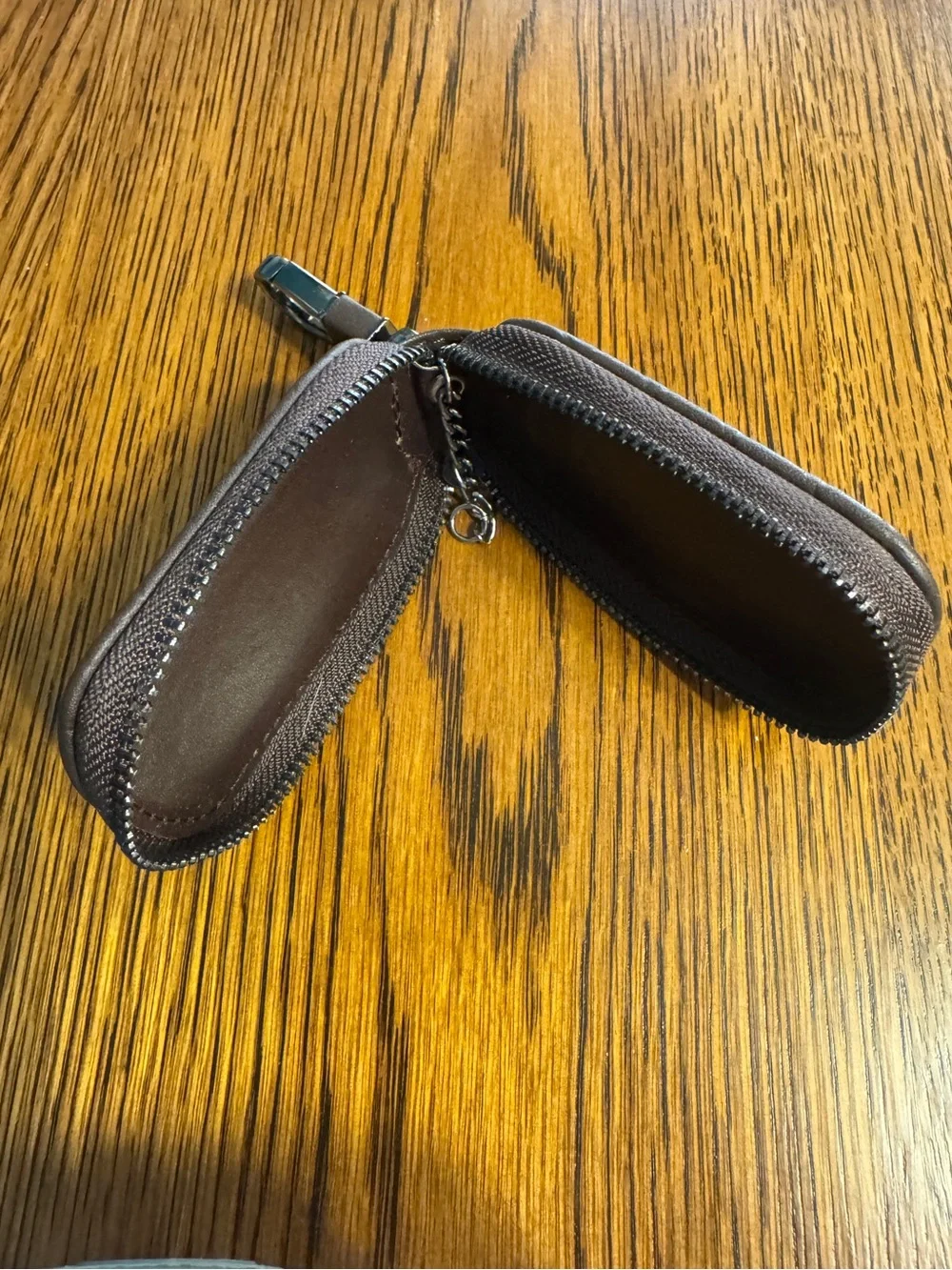Key Chain Case Brown For Lincoln Zipper